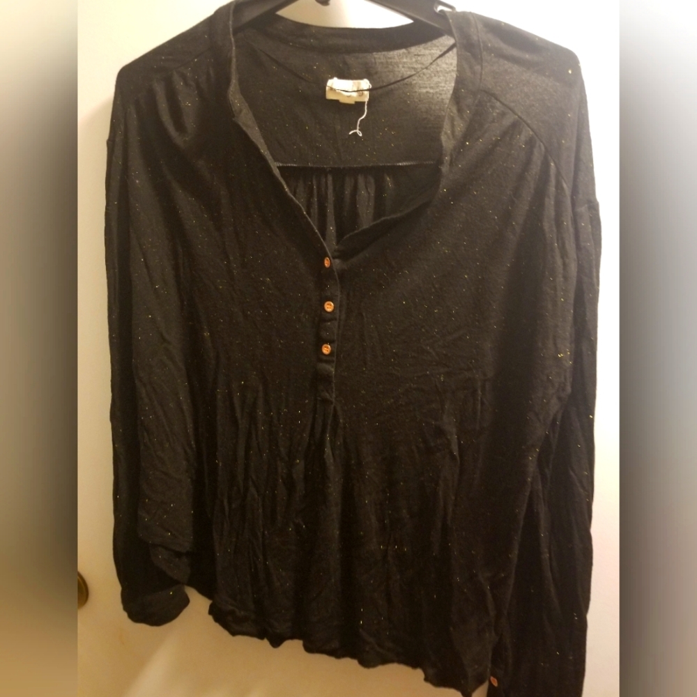 Maison Jules Black Sparkle Blouse